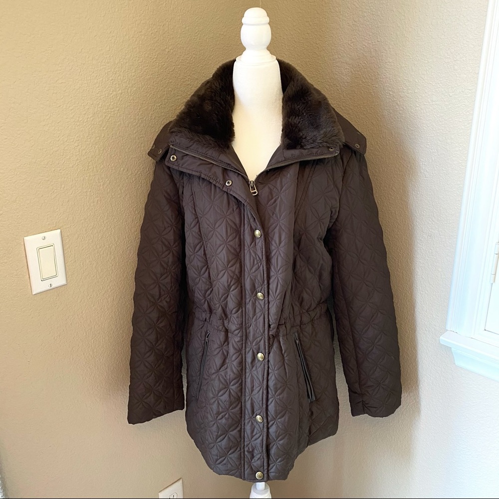Marc New York | Brown Quilted Puffer Jacket Coat
